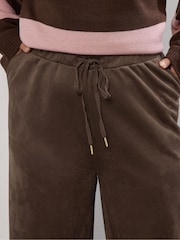 Yours Curve Brown Suedette Wide Leg Trousers - Image 4 of 5