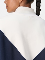 Sweaty Betty Blue Revive Crop Half Zip Sweatshirt - Image 2 of 7