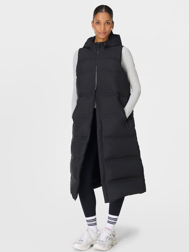 Sweaty Betty Black Nimbus Longline Gilet - Image 1 of 7 Sweaty Betty Black Nimbus Longline Gilet - Image 1 of 7