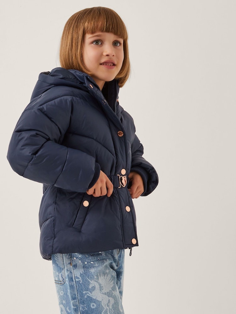 Monsoon Blue Belted Puffer Jacket - Image 1 of 1