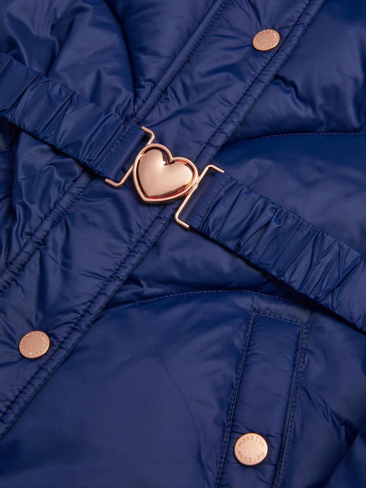 Monsoon Blue Belted Puffer Jacket - Image 4 of 4 Monsoon Blue Belted Puffer Jacket - Image 4 of 4