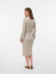 Mamalicious Grey Nursing Rib Knit Dress - Image 3 of 4