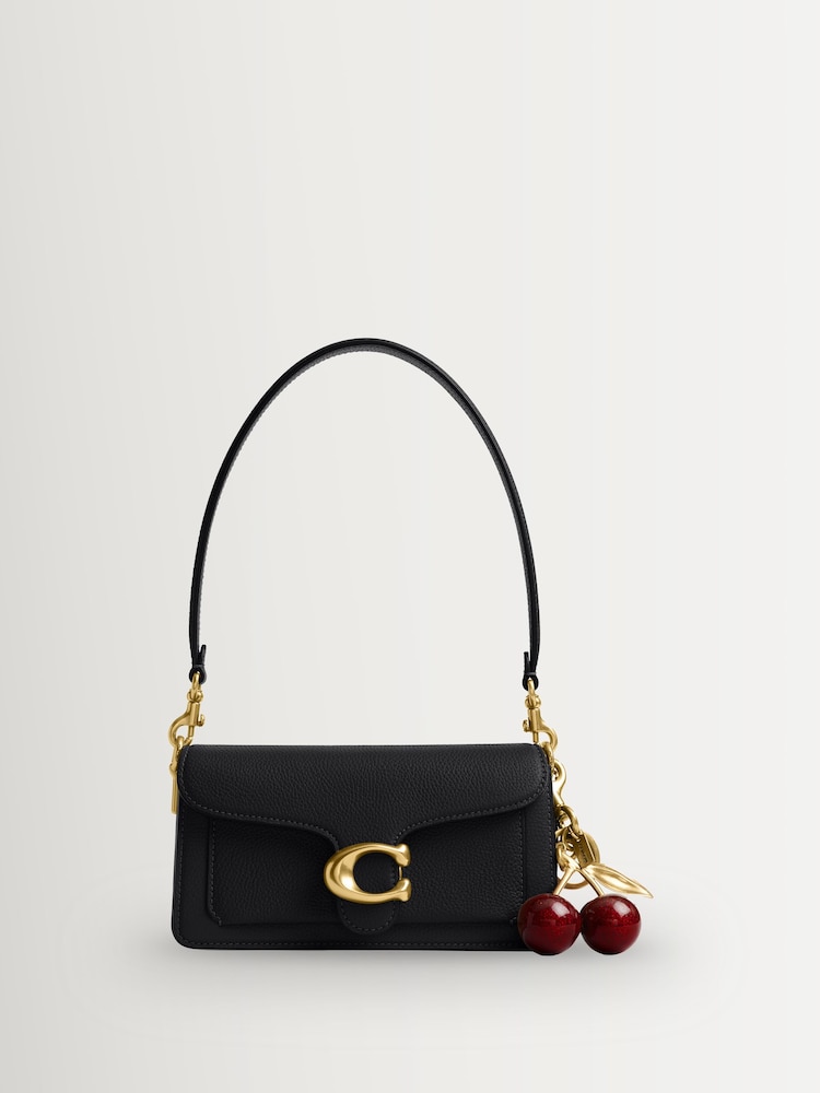 COACH Black Polished Pebble Leather Tabby Shoulder Bag 20 Refresh - Image 2 of 8