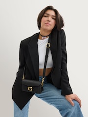 COACH Black Polished Pebble Leather Tabby Shoulder Bag 20 Refresh - Image 6 of 8