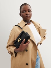 COACH Black Polished Pebble Leather Tabby Shoulder Bag 20 Refresh - Image 7 of 8