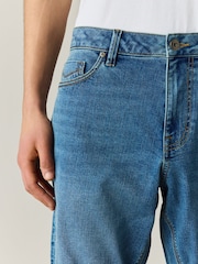 淡藍色 - 直筒款 - Motion Flex牛仔短褲 - 圖片 5/11