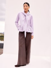 Ro&Zo Purple Peplum Long Sleeve T-Shirt - Image 3 of 4