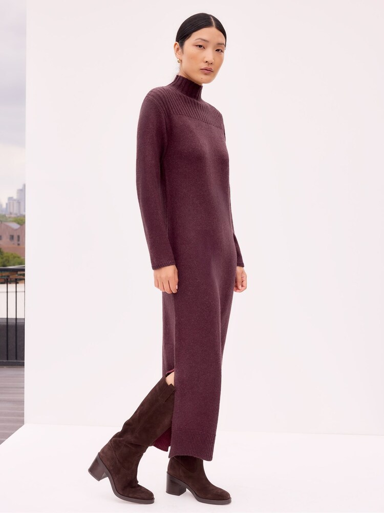 Ro&Zo Red Petite V-Neck Knit Dress - Image 1 of 3