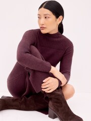 Ro&Zo Red Petite V-Neck Knit Dress - Image 2 of 3