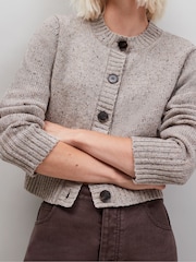 Ro&Zo Cream Speckle Donegal Cardigan - Image 1 of 3