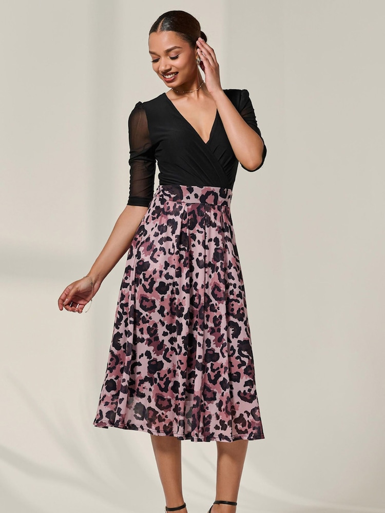 half sleeve midi dress Auryn Short sleeves Buy Jolie Moi Pink Mesh