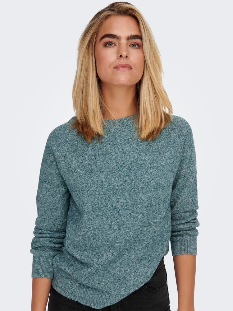 ONLY Green Knitted Long Sleeve Jumper - Image 1 of 6