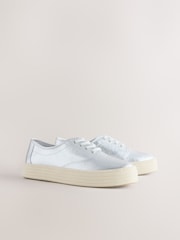 Silver Forever Comfort® Espadrille Lace Up Trainers - Image 7 of 10