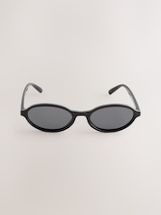 أسود - نظارة شمسية بيضاوية - صورة 2 من 3