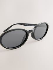 أسود - نظارة شمسية بيضاوية - صورة 3 من 3