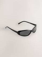 Schwarz - Slim Wrap Around Sunglasses - Bild 1 von 5