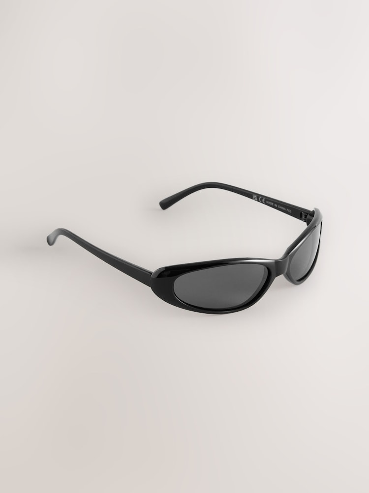 Schwarz - Slim Wrap Around Sunglasses - Bild 1 von 5