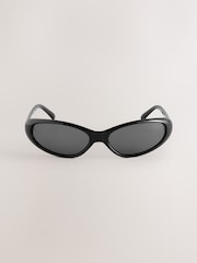 Schwarz - Slim Wrap Around Sunglasses - Bild 2 von 5