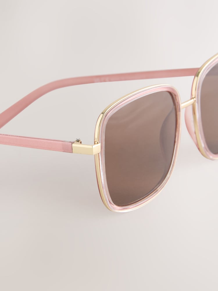 Розовый - Квадратные солнцезащитные очки - Изображение 3 3 Розовый - Квадратные солнцезащитные очки - Изображение 3 3