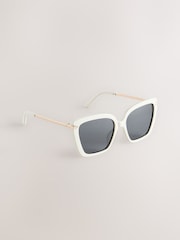 Bone Square Cat Eye Sunglasses - Image 3 of 5