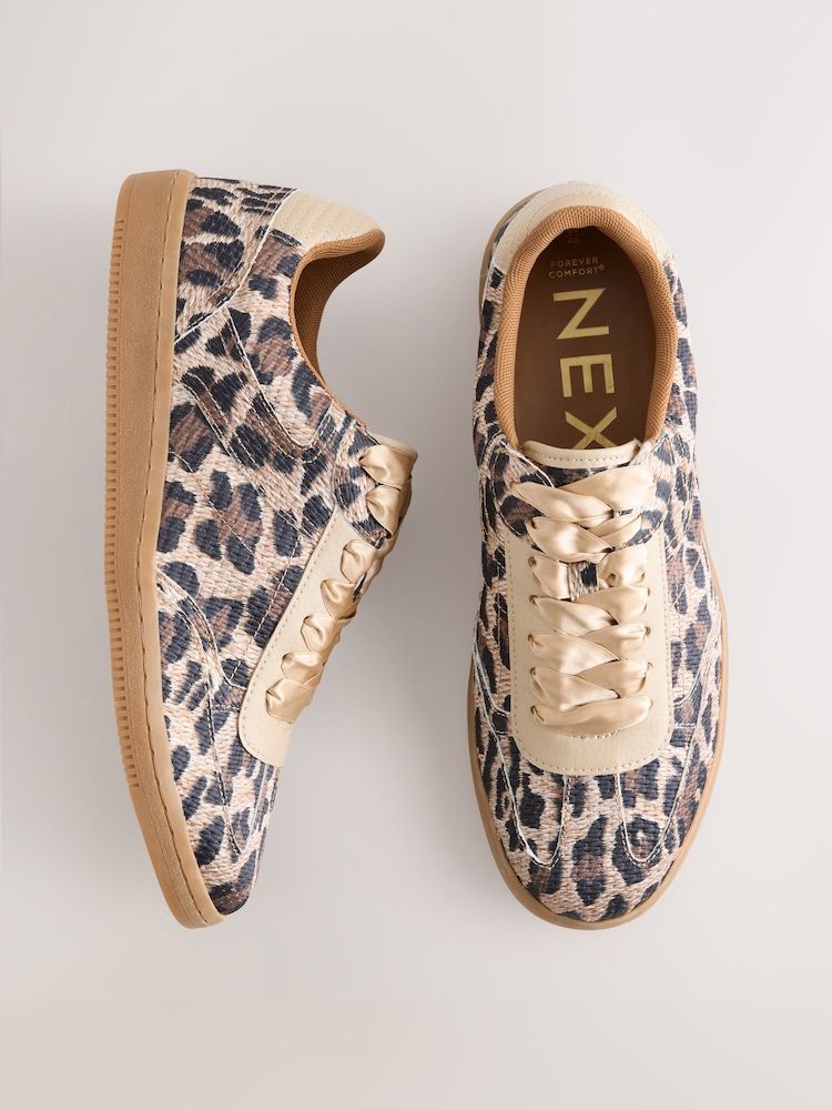 Leopard Forever Comfort® Lace-Up Trainers - Image 1 of 6