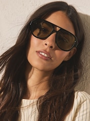 Brown Visor Sunglasses - Image 1 of 6