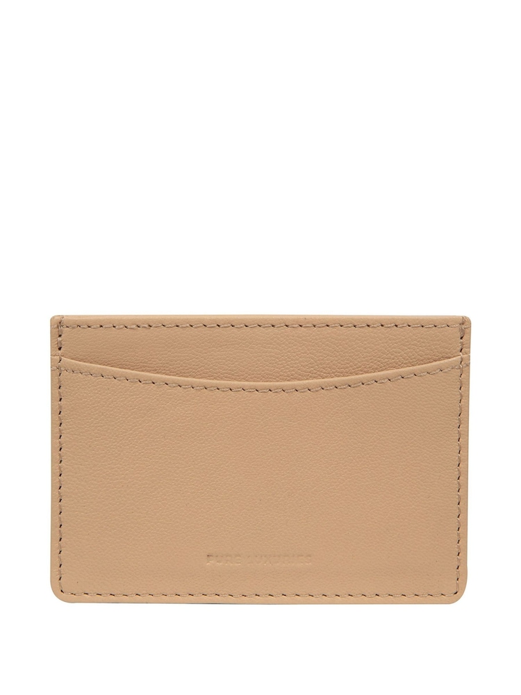 Pure Luxuries London Anna Leather Brown Card Holder - Image 1 of 3