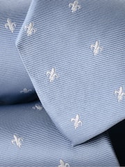 Charles Tyrwhitt Sky Blue Fleur-De-Lys Silk Tie - Bild 2 von 2