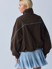Chocolate Brown Shower Resistant Rain Jacket - Image 4 of 8