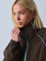 Chocolate Brown Shower Resistant Rain Jacket - Image 5 of 8