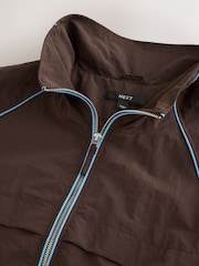 Chocolate Brown Shower Resistant Rain Jacket - Image 7 of 8