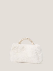 Monsoon Cream Fluffy Pearl Handle Bag - Image 2 of 3