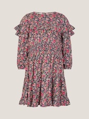 Monsoon Blue Ditsy Floral Ruffle Dress - Image 1 of 3