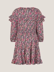 Monsoon Blue Ditsy Floral Ruffle Dress - Image 2 of 3