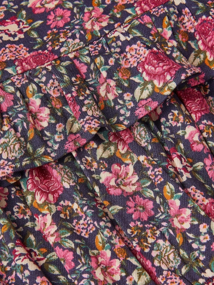 Monsoon Blue Ditsy Floral Ruffle Dress - Image 3 of 3