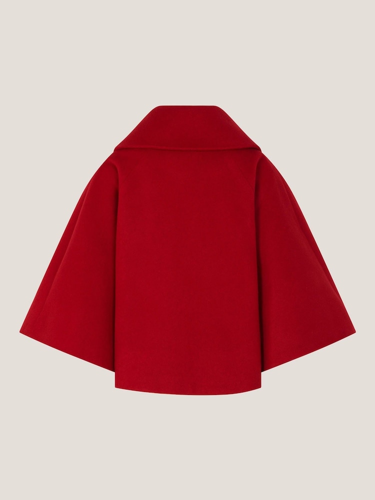 Monsoon Red Velvet Bow Cape - Image 2 of 3