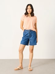 FatFace Amberly Mid wash Denim Shorts - Image 6 of 6
