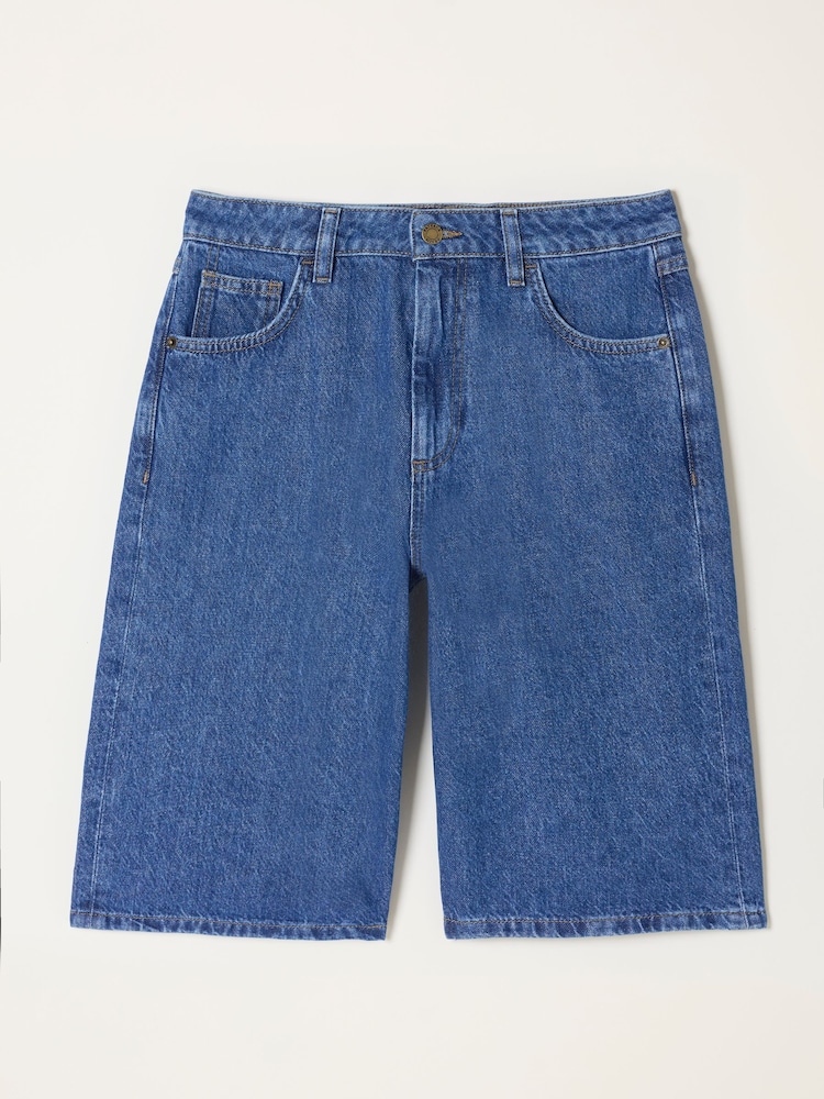 FatFace Jordan Rinse Wash Longline Denim Shorts - Image 6 of 6