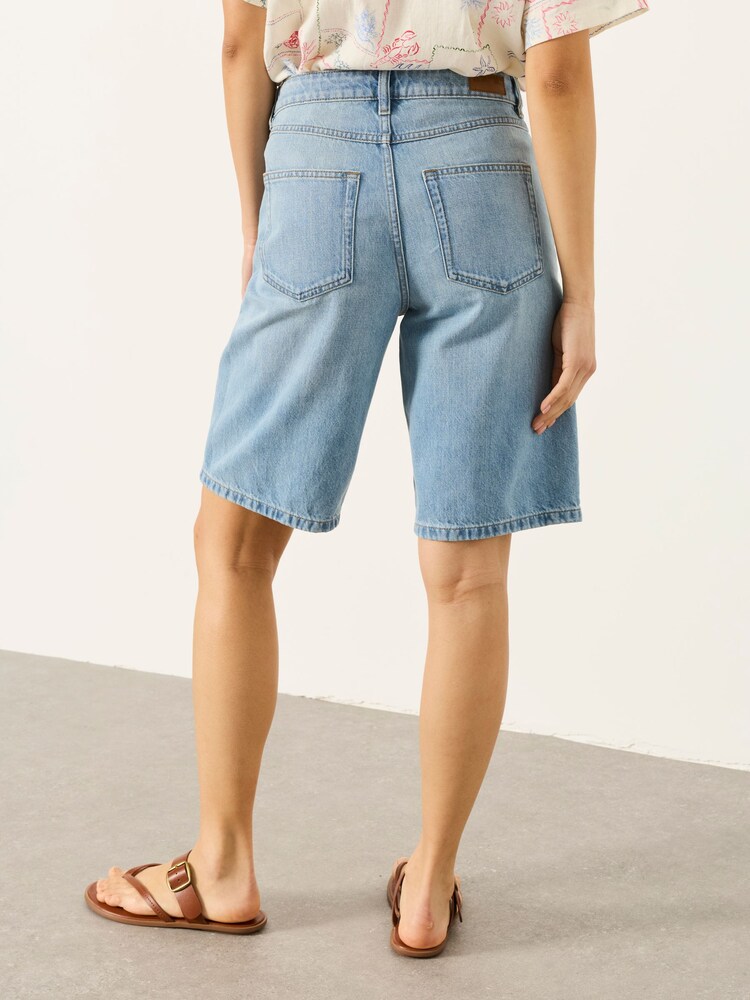 FatFace Jordan Denim Lightwash Longline Denim Shorts - Image 2 of 5