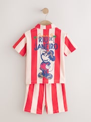 Rood - Mickey Mouse T-shirt en korte broek set (3maand -8jaar) - Afbeelding 7 van 9