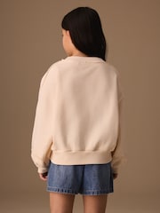 Cream Embroidered Detail Floral Sweatshirt (3-16yrs) - Image 4 of 4