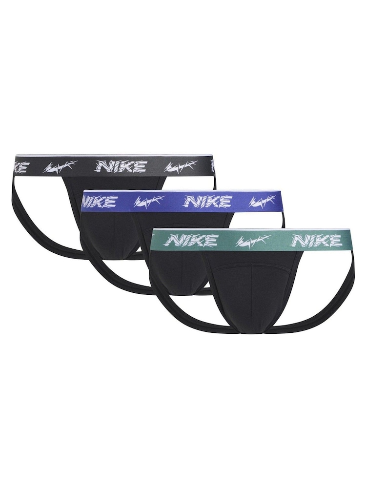Nike Black Jock Straps 3 Pack - Image 1 of 1