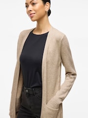 VILA Brown Long Sleeve Lightweight Knit Cardigan - Image 4 of 4