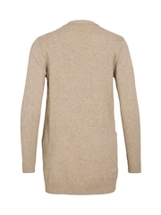 Brun - Vila Långärmat Lättstickad Cardigan - Bild 6 av 6
