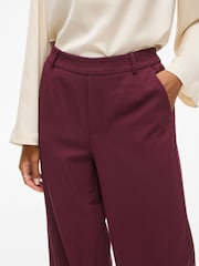 VILA Purple High Waisted Wide Leg Trousers - Image 3 of 6