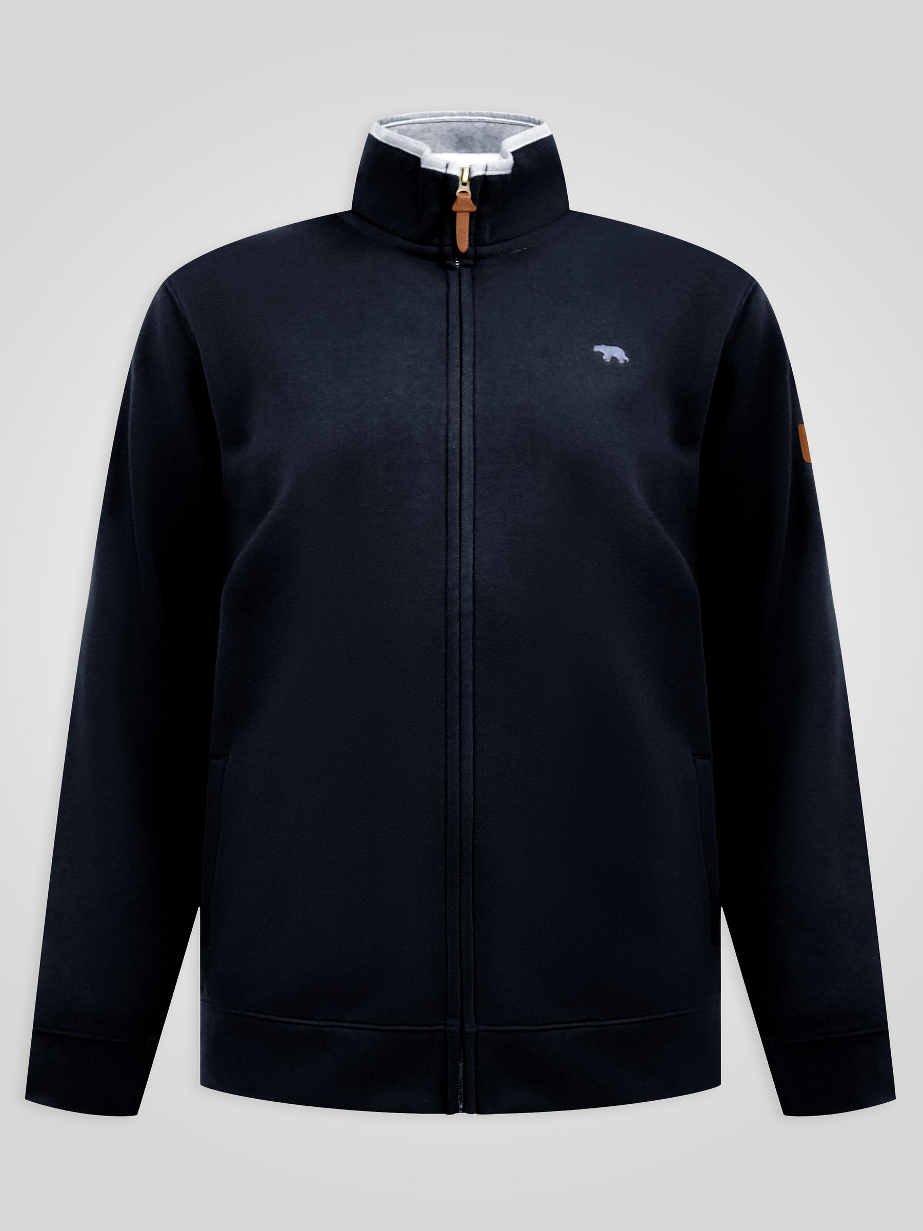 Buy D555 Blue JOHNSON 1 Zip Through In Fleece With Chest