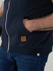 D555 Blue BLAKE Sleeveless Fleece Hoodie - Image 6 of 9