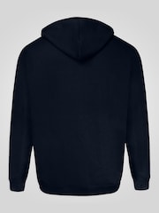 D555 Blue CANTOR Heavy Weight Zip Through Hooded Sweatshirt - Image 10 of 10