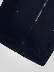 D555 Blue CANTOR Heavy Weight Zip Through Hooded Sweatshirt - Image 8 of 10