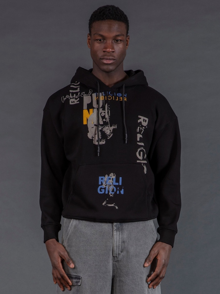 Religion Black Punk Hoodie - Image 1 of 5
